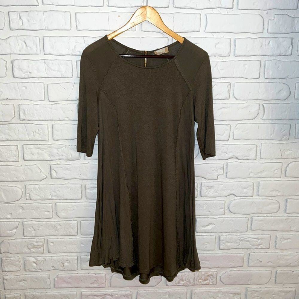 Altar'd State olive green half sleeve dress size small